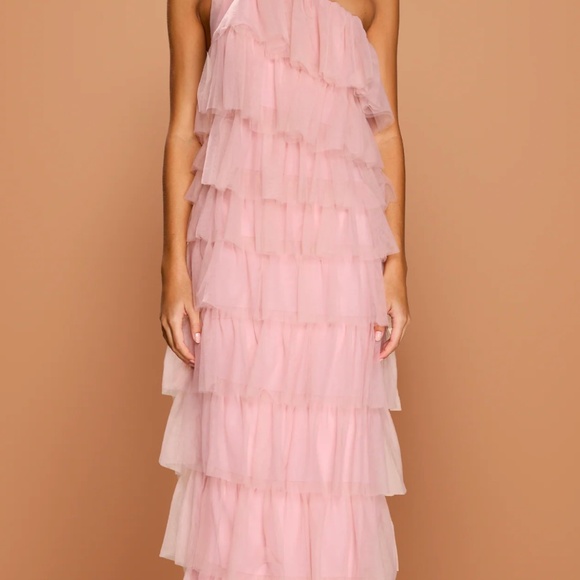 Sonya Moda Ravenna Tulle Maxi Gown Size 6 Pink NWT - Picture 7 of 13